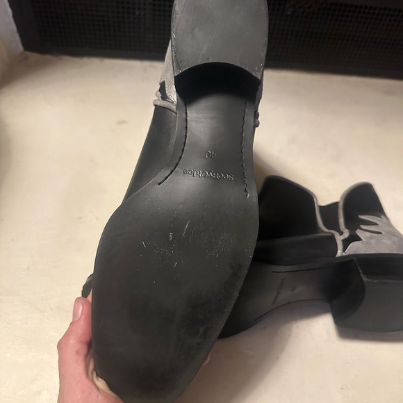 See by Chloe Skyla Boots Chelsea Ankle Booties Black with Silver Flames RARE! - Picture 7 of 8